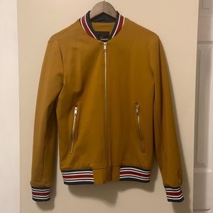 Zara mustard bomber jacket